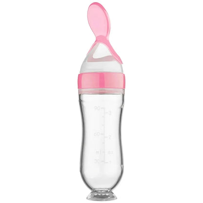 Leranzo | Knijpbare Baby Lepel Fles