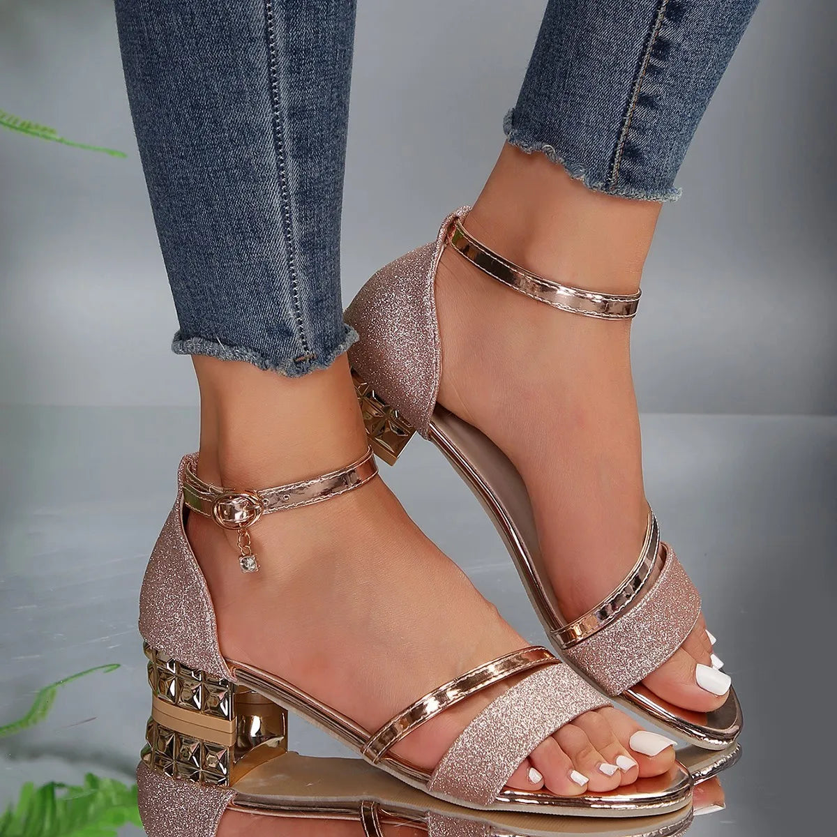 Leranzo | Glitter sandalen