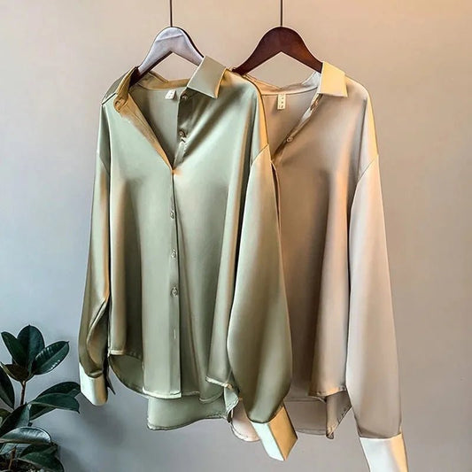 Leranzo |Satijnen Blouse