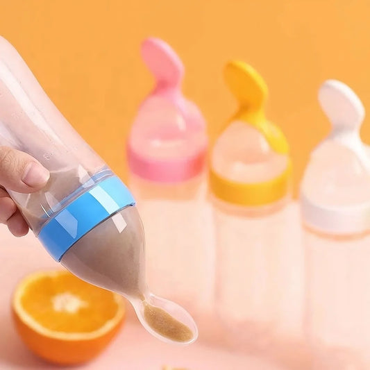 Leranzo | Knijpbare Baby Lepel Fles