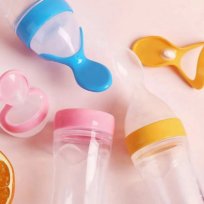 Leranzo | Knijpbare Baby Lepel Fles