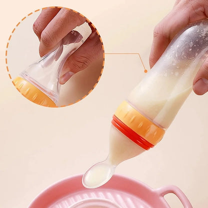 Leranzo | Knijpbare Baby Lepel Fles