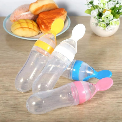 Leranzo | Knijpbare Baby Lepel Fles